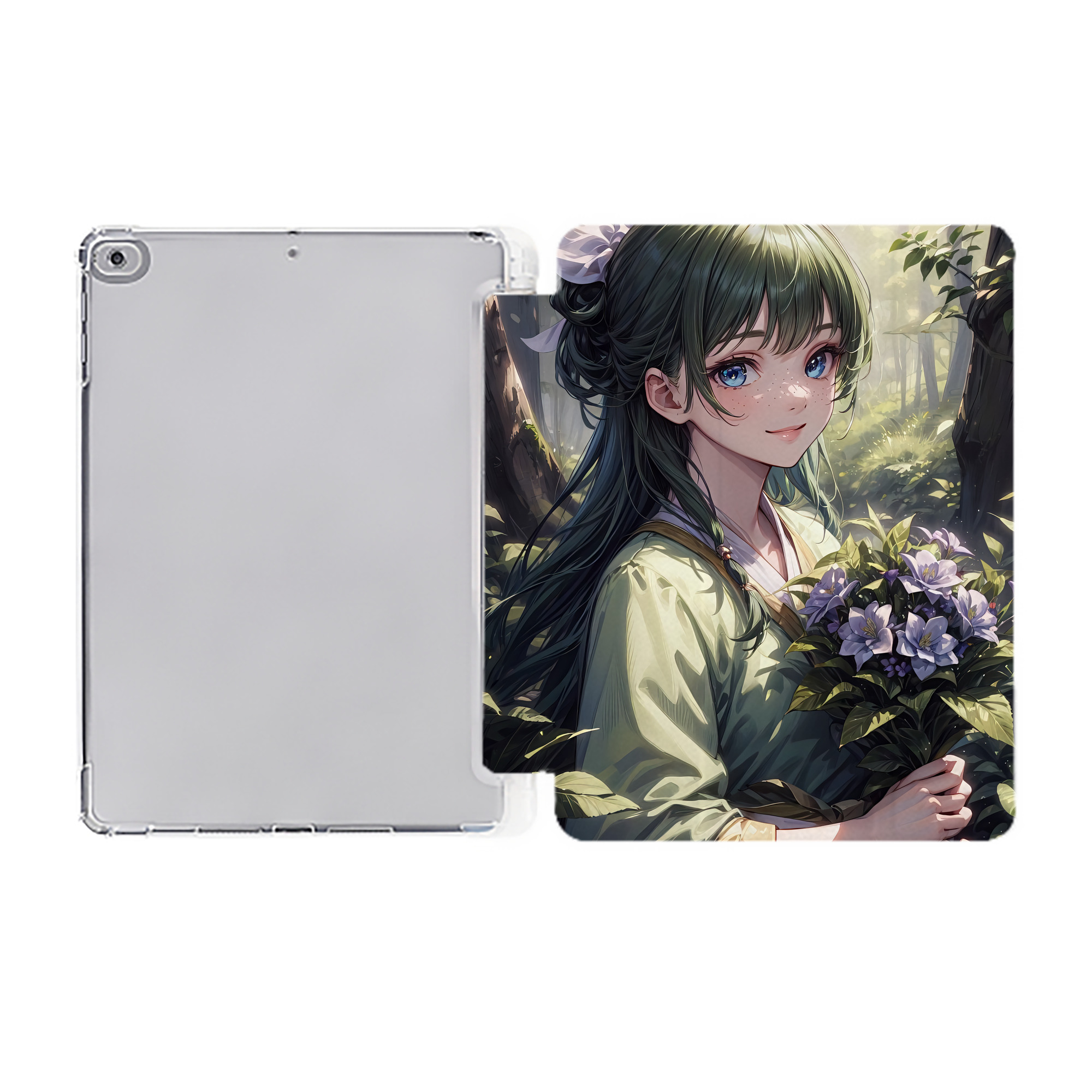 （画像用） 薬屋のひとりごと The Apothecary Diaries IPad ケース ペン収納付き 三つ折りスタンド PUレザー×シリコン 対応機種9.5/10.5/10.9インチ